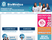 Tablet Screenshot of centrobiomedico.com.ar